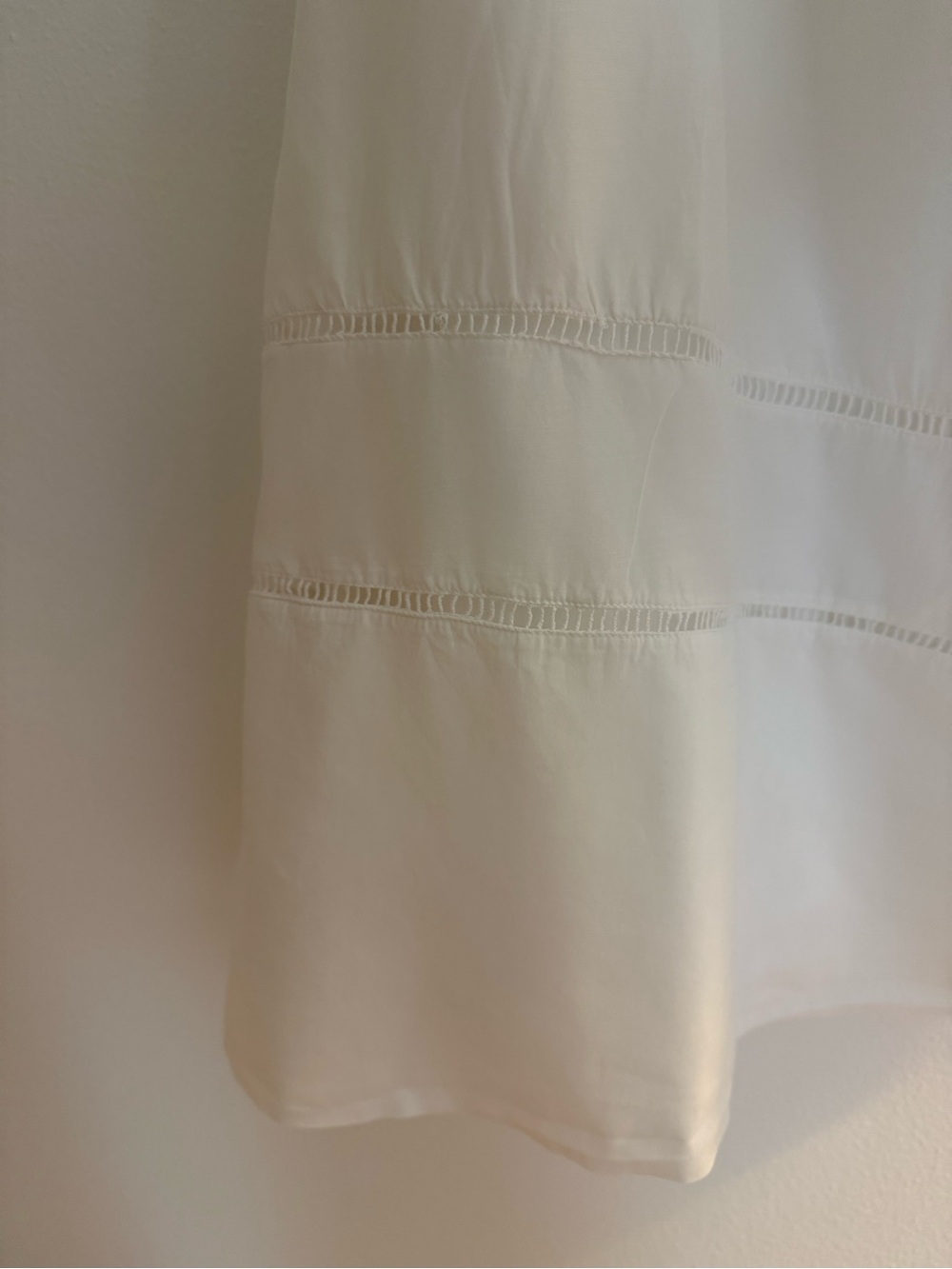 Anthropologie White Off-Shoulder Midi Peasant Dress XSP silk cotton fairycore - Picture 6 of 12